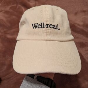 Cream Corduroy "Well-read" Book of the Month Hat (BOTM)